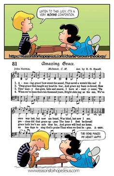 a cartoon strip with an image of two children sitting at a table and one is playing music