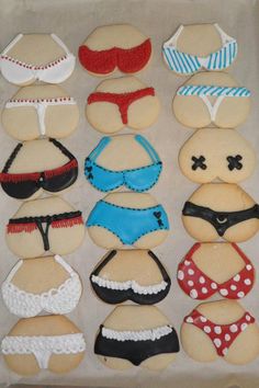 Cookies For Men, Bachelor Party Cookies, Panty Party, Man Cookies, Edible Cookies, Cookie Do, Meringue Cookies