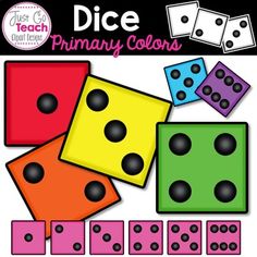 Teaching Clipart, Math Clipart, Dice Collection, Spanish Class, Learning Ideas, Teacher Life, Light Orange, Light Red, 2nd Grade