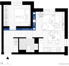 the floor plan for a small apartment