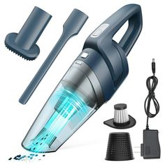 an image of a vacuum cleaner with accessories