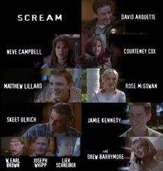 the many faces of actors in scream