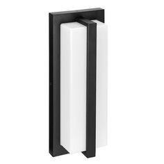 a black and white wall light with two lights on each side, one in the shape of a rectangle