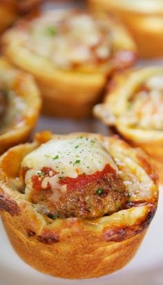 mini meat and cheese quiche cups on a plate