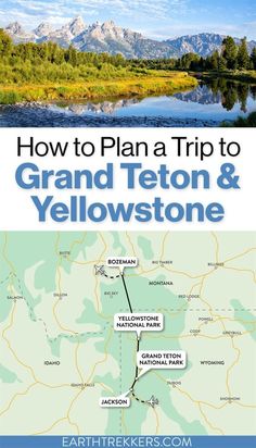 How to visit Yellowstone and Grand Teton National Parks. Best itinerary and road trip routes. Learn how to plan your visit to Yellowstone and Grand Teton, with detailed itineraries, best things to do in both parks, best airports, how to rent a car, where to stay, and more. Yellowstone Vacation Planning, Us National Parks Map, Yellowstone National Park Vacation, Wyoming Vacation, Yellowstone Vacation, Yellowstone Trip, Visit Yellowstone, West Yellowstone, Road Trip Routes