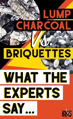 an advertisement for lump coal and broquettes, with the words what the experts say