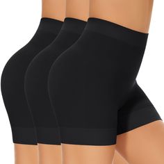 PRICES MAY VARY. SHAPEWEAR SHORTS:These women's shaperwear panties are made of 90% nylon, 10% spandex. Giving you a more skin-friendly wearing experience. SLIP SHORTS FOR UNDER DRESSES: This spandex slip shorts is perfect for layering underneath dresses, jeans, tunics, a skirt (T-shirt skirt, pencil skirt, tennis skirts etc) to help prevent sweaty thigh, keep you cool&dry. SMOOTH SEAMLESS SLIP SHORTS: Seamless panties help avoid underwear lines and offer smooth line-free look under slim fitted p Fitted Shapewear Boxer Briefs Short Length, Fitted Shapewear Boxer Briefs, Solid Color Short Boxer Briefs Shapewear, Fitted Shapewear Style Boxer Briefs, Solid Color Shapewear Boxer Briefs, Smoothing Shapewear Brief Shorts, Solid Stretch Shapewear Above Knee, Solid Stretch Above Knee Shapewear, Compression Shapewear Shorts Above Knee