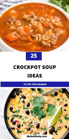 Indulge in the goodness of 25 incredible crockpot soup recipes that will satisfy your seasonal cravings. These nutritious and flavorful slow cooker soups are not only easy to make but also make a delightful side or main dish. From classic favorites like chicken noodle soup to tantalizing options like lentil, pumpkin, beef barley, tortilla, vegetable, taco, and stuffed pepper soups, there's something for everyone to enjoy. Crockpot Stuffed Pepper Soup Slow Cooker, Vegetable Taco, Slow Cooker Soups, Crockpot Soups, Crockpot Stuffed Peppers, Crockpot Soup, Fluffy Mashed Potatoes, Hearty Beef Stew, Creamy Macaroni And Cheese