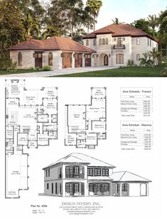 two story house plans with an open floor plan and large front porch, in the middle of