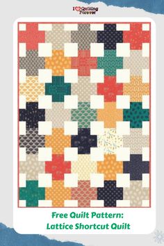 Free Quilt Pattern Lattice Shortcut Quilt Layer Cake Quilts Easy, Layer Cake Quilts Pattern Free, Precut Quilt Patterns, Easy Crochet Basket Pattern, Bargello Quilt Patterns