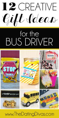 the 12 creative gift ideas for the bus driver is featured in this post - it - up