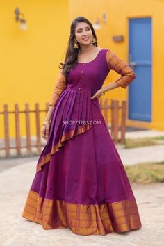 Narayanpet Dress, Long Frock Models, Frock Models, Frocks And Gowns, Simple Frock Design, Long Frock Designs, Long Gown Design, Simple Frocks, Frock For Women