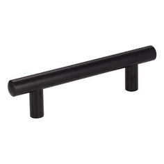 a black cabinet handle on a white background