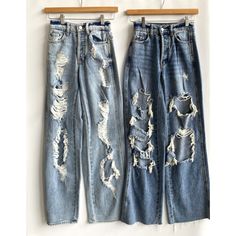 Pacsun Two Pairs Of Baggy Jeans Size: 22 Inch Waist Inseam - 32" - Rise - 10" Two Pairs Of Same Style Jeans 1. Medium Blue Wash 2. Light Blue Wash Ripped/Distressed Jeans With Holes 5 Pocket Style - Button Fly Closure Baggy / Wide Leg Condition: New Without Tags Size Tape Still On Leg - See Photo 7 *Please Look At All Pictures As They Are Part Of The Description* Please Ask Any Questions, I Will Try And Answer As Quick As Possible Please Check Out My Other Listings - New Items Are Listed Daily! 22 Inch Waist, Ripped Baggy Jeans, Jeans With Holes, Pacsun Jeans, Style Jeans, Same Style, Baggy Jeans, Stretch Jeans, Distressed Jeans