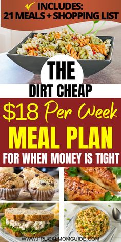 Weekly Meal Plan On A Budget Families, Grocery Shopping List On A Budget, Cheap Family Meal Plan, Easy Affordable Dinner Recipes Healthy Meals, 2 Week Budget Meal Plan, Cheap Meals On A Budget 2023, Eating On A Budget For 2, Budget Meal Planning 2023, Meal Plan On A Budget For 4