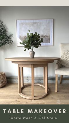 the table makeover white wash & gel stain is an easy way to decorate your dining room