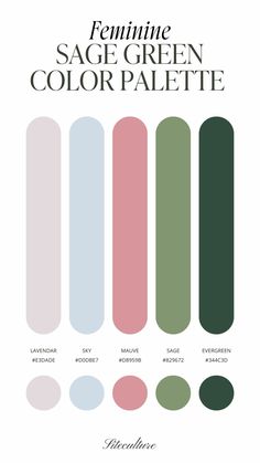 the color palette for sage green, sage green, sage green, sage green and sage green