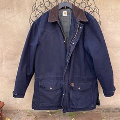 No Size Tag Equates To 2xl I Believe A Few Stains But Overall Great Condition Armpit To Armpit Flat 29” Waist (Location Of Draw String) 28” Length 35” Sleeve Length Seam To Cuff 26” Barn Coat, Carhartt Jackets, Men Carhartt, Carhartt Jacket, Size Tag, Blue Brown, Work Wear, Mens Jackets, Overalls