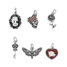 Buy the Romantic Gothic Charm Set by Bead Landing™ at Michaels. Create custom jewelry and accessories with this romantic gothic charm set that features cameos, a key, a skull and other vintage designs in red, black, silver and white. You can easily attach the charms to a chain bracelet or necklace using the attached jump rings. Create custom jewelry and accessories with this romantic gothic charm set that features cameos, a key, a skull and other vintage designs in red, black, silver and white. Bead Landing, A Skull, Charm Set, Jewelry And Accessories, Jump Rings, Resin Jewelry, Charm Jewelry, Chain Bracelet, Custom Jewelry