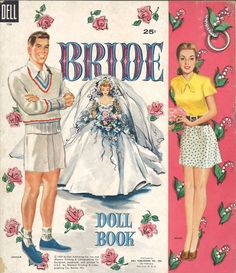 an advertisement for bridal dolls from the 1950's and 1960s's, featuring a bride and groom