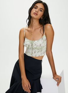 TOOLA CAMISOLE - Cropped tank Summer Wishlist, Wardrobe Outfits, Loose Outfit, Really Cute Outfits, Girly Outfits, Ruffle Hem, Perfect Outfit, Fashion Inspo Outfits, Chic Outfits