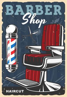 Barbershop Poster, Barber Shop Vintage, Barber Shop Haircuts, Images Pop Art, Barber Haircuts, Barber Equipment, Barber Logo