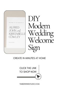 Make Modern, Elegant Wedding Welcome Signs with DIY Templates