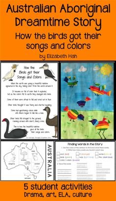 australian aboriginal dreamtime story how the birds got their song and colors