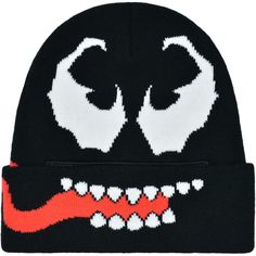 PRICES MAY VARY. VENOM KNITTED HAT: Knitted intarsia cuffed beanie cap with a stylish Venom face ONE SIZE: Winter hat provides a comfortable fit on heads and hands of a wide range of sizes LIGHTWEIGHT AND DURABLE: Skull cap beanie is composed of lightweight and durable knitted fabric to provide comfort during cold weather OFFICIALLY LICENSED: This brimless cap is an officially licensed Marvel product, ensuring that you are receiving a quality knit cap HAND WASH ONLY: Skullcap recommended for han Winter Acrylic Hat For Streetwear, Acrylic Winter Hat For Streetwear, Casual Black Acrylic Beanie, Knitted Cap For Streetwear, Streetwear Knitted Beanie Cap, Knitted Cap Style Hat For Streetwear, Knitted Beanie For Streetwear, Knitted Hats For Streetwear, Black Knitted Beanie For Winter