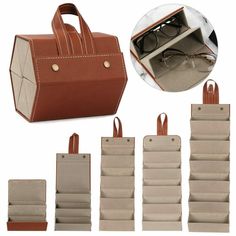 Portable Glasses Organizer Multi-slot Eyeglasses Storage Display Folding Case Material: pu leather Color: black, brown Size: as pictures Package Included: 1pcs Glasses Organizer, Sunglasses Packaging, Sunglasses Organizer, Folding Sunglasses, Sunglasses Storage, Sunglasses Box, Oversized Glasses, Unique Sunglasses, نظارات شمسية