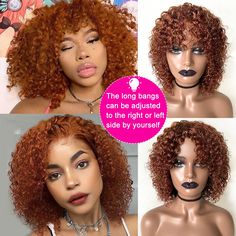 Curly Wigs For Black Women, Wigs Glueless, Curly Bob Wigs, Short Curly Wigs, Deep Wave Hairstyles, Curly Human Hair Wig