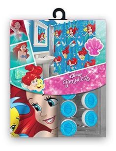 the little mermaid bathroom set with princess ariel and flounds on it's back