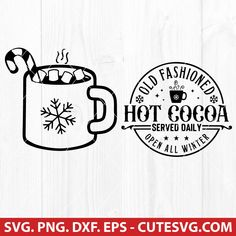 hot cocoa svg, dxf files for cricut and other cutting machines