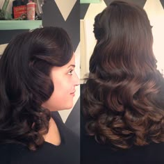 Vintage 1940's waves by Lauren Franz-Maurer at Mint Hair Studio in Scottsdale, Arizona. Greaser Hair Women, Simple 1940s Hairstyles, 40s Mode, Mint Hair, 1940s Hairstyles, Rockabilly Hair, Pin Up Hair, Retro Hairstyles, Hair Studio