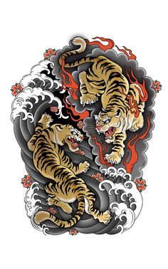 Japanese Tiger Sleeve, Japanese Tiger Back Tattoo, Tiger Japanese Tattoo, Traditional Japanese Tiger Tattoo, Japanese Style Tiger Tattoo, Japanese Samurai Tattoo, Japanese Tiger Art Tattoo Designs, Asian Tiger Tattoo Japanese Style, Japanese Traditional Tattoo