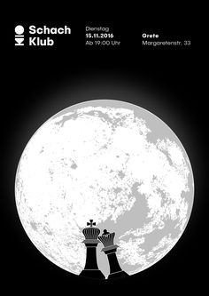 the poster shows two people standing in front of a full moon with black and white graphics