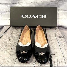 Coach Bonnie Ptle Ballet Flats Black 6.5 Womens Coach Ballet Flats, Coach Flats, Ballet Flats Black, Black Ballet Flats, Ballerina Flats, Christmas 2024, Coach Shoes, Cute Shoes, Flat Shoes Women