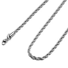 PRICES MAY VARY. Strengthen Lobster Claw Clasps, Solid And Durable. 3mm Wide, 16 Inch Length, More Options To Choose. High Polished Shiny Smooth Surface, More Comfortable To Wear. Quality Stainless Steel Built, Keep Color Forever. If you have any questions, please contact to us Twisted Chain, Women Jewellery, Rope Jewelry, Stainless Steel Chain Necklace, Rope Chain Necklace, Necklace Men, Jewelry Showcases, Jewelry For Men, Trendy Necklaces