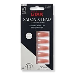 Salon X-tend LED Soft Gel System Color Nails - SALON X-TEND COLOR NAILS FLOWERSFeaturesPre-sculpted solid pink nail tips are long length & coffin shapedGet a professional salon finish in minutes that lasts for up to 14 daysBend resistant, superior strength, and a natural, seamless lookFor best results, use only with Salon X-tend LED Lamp - sold separately & in Starter KitsIncludes30 NailsLed Soft Gel Adhesive (0.17 oz)Manicure StickMini FilePrep PadLED Lamp (sold separately) - Salon X-tend LED S Pink Nail Tips, Sculpted Nails, Gel Nail Extensions, Nails Salon, Color Nails, Love Your Skin, Pink Nail, Soft Gel, Nail Extensions