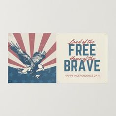 an american flag and eagle sticker with the words free from the brave on it