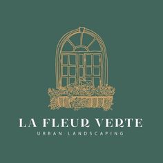 the logo for la fleur verite urban landscaping, which is located in an old building