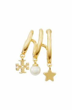 Golden Goose Super-Star Low Top Sneaker (Women) | Nordstrom Beach Earring Stack, Gold Earing Stacks, Evry Jewels Earrings, Gold Hoop Stack, Earing Stack Gold, Pearl Earring Stack, Earring Stacks Gold, Stacked Piercings, Jewelry Tour