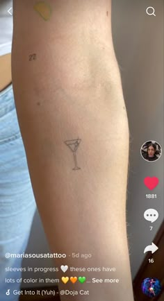 a person with a small tattoo on their arm and the caption below it says,