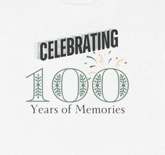 Celebrate a milestone 100th birthday with this special shirt featuring 100 years of memories. Perfect for birthday celebrations and gift-giving, this unisex heavy cotton tee offers a classic fit and comfy wear for any occasion. Product features - Shoulder tape for stability and prevent stretching - Knitted in one piece without side seams for a more attractive look - Ribbed knit collar without seam retains its shape - Made from specially spun fibers perfect for printing - Medium fabric consisting Happy Birthday Memory Photo Shirt, 100 Year Old Birthday Shirt, Birthday Card 100 Years Old, Souvenir Birthday, Cheap Vintage T-shirt For Birthday, Happy Birthday Shirt, Celebrating 100 Years, Comfy Wear, Birthday Happy