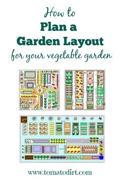 a garden layout with the words how to plan a garden layout for your vegetable garden