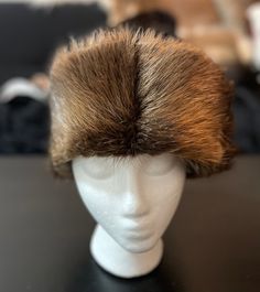 Here is a Cossack hat made from real beaver fur, top grain deer leather, and printed polyester lining. Size L and XL are available Cossack Hat, Fur Top, Fur Hat, Hat Making, Hat Sizes, Caps Hats, Deer, Accessories Hats, Winter Hats