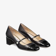 ELISA 45 | Black Nappa and Patent Leather Pumps | Summer Collection | JIMMY CHOO Academic Aesthetic, Mary Jane Pumps, Leather Mary Janes, Boot Pumps, Patent Leather Pumps, Jimmy Choo Shoes, Black Pumps, Leather Pumps, Black Heels