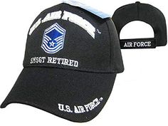 PRICES MAY VARY. Durable Fade Resistant Cotton/Poly Twill High Quality Embroidered UV resistant vibrant colors One Size Fits Adjustable Air Force SMSGT Retired Black USAF Embroidered Ball Cap Hat 540C Air Force Noir, Veteran Hats, Master Sergeant, U S Air Force, Embroidered Caps, Us Air Force, Ball Cap, Embroidered Design, Trucker Cap