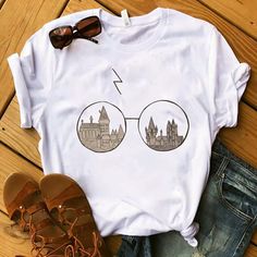 Harry Potter Graphic Tees, Citate Harry Potter, Stile Harry Potter, Harry Potter T Shirt, Harry Potter Glasses, Harry Potter Tshirt, Geeky Fashion, Harry Potter Shirts, Nerd Fashion