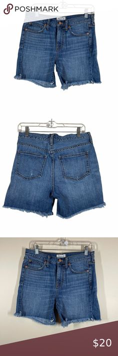 Madewell Cut-Off Shorts Women's Size 26 Blue Denim 100% Cotton Comfort 5-Pockets Madewell Jeans, The Boy, Cut Off Shorts, Boy Shorts, Cut Off, Madewell, Blue Denim, Womens Sizes, Womens Shorts